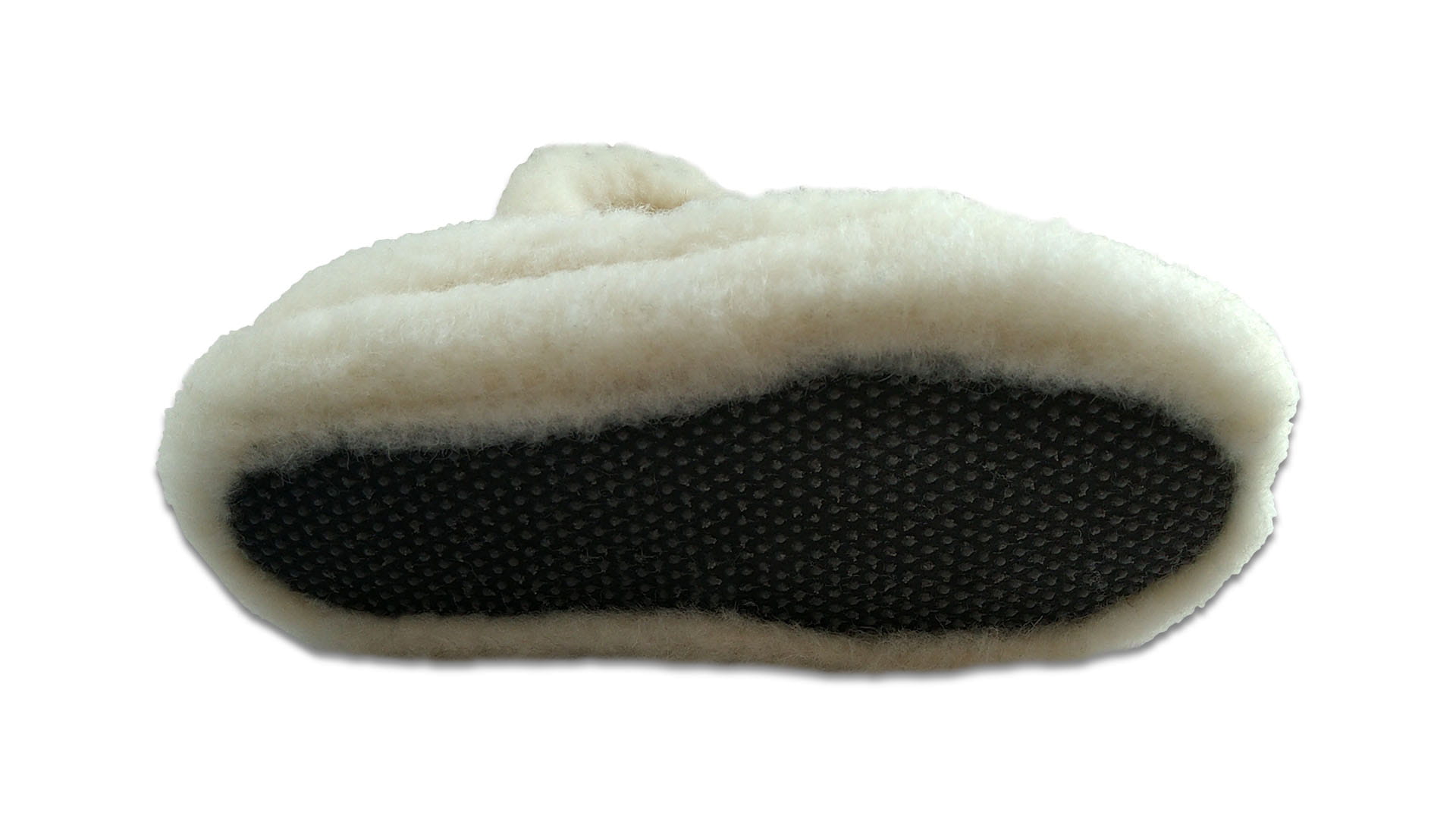 Kapcie Wełniane Całe Ecru - obrazek 6